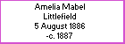 Amelia M Littlefield, born 5 August 1886