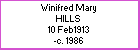 Winifred M Hills