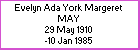Evelyn A Y M May