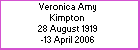 Veronica A Muriel Kimpton, born 28 August 1919, died 13 April 2006