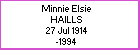 Minnie E Hails