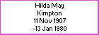 Hilda M Kimpton