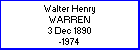 Walter H Warren