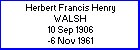 Herbert R H Walsh