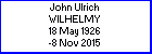 John U Wilhelmy