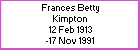 Frances B Kimpton