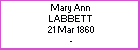 Mary A Labbett
