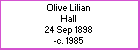 Olive L Hall
