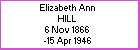 Elizabeth A Hill