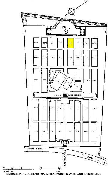 Serre Road Cemetery Plan